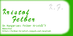 kristof felber business card